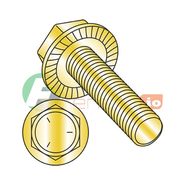 Newport Fasteners Grade 5, 1/2"-13 Hex Flange Bolt, Zinc Yellow Steel, 1 in L, 400 PK 423405 - main